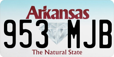 AR license plate 953MJB