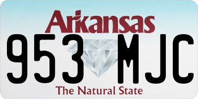 AR license plate 953MJC