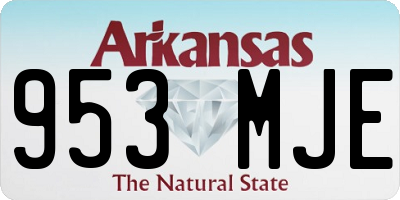 AR license plate 953MJE