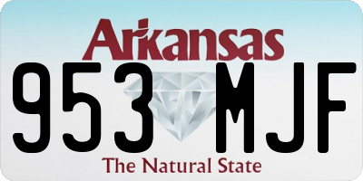 AR license plate 953MJF