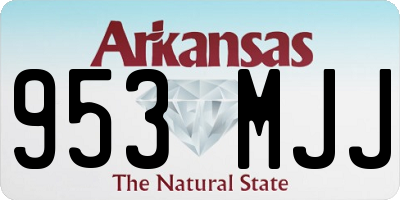 AR license plate 953MJJ