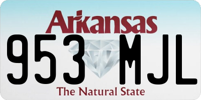 AR license plate 953MJL