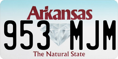 AR license plate 953MJM