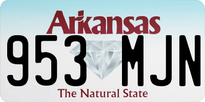 AR license plate 953MJN