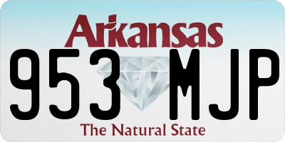 AR license plate 953MJP