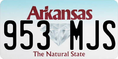 AR license plate 953MJS