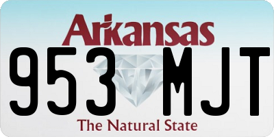 AR license plate 953MJT