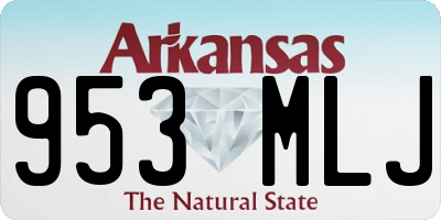 AR license plate 953MLJ