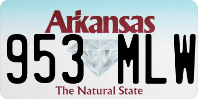 AR license plate 953MLW