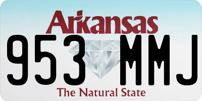 AR license plate 953MMJ