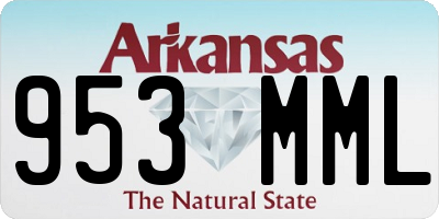 AR license plate 953MML