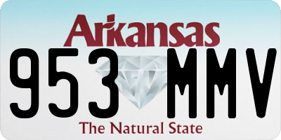 AR license plate 953MMV