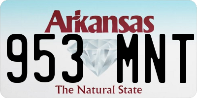 AR license plate 953MNT
