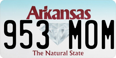 AR license plate 953MOM