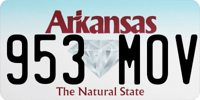 AR license plate 953MOV