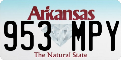 AR license plate 953MPY