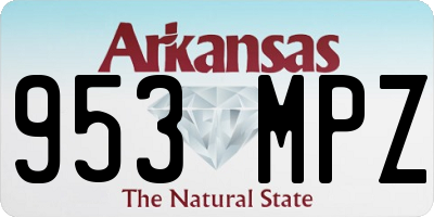 AR license plate 953MPZ