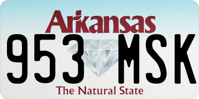 AR license plate 953MSK