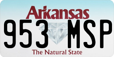 AR license plate 953MSP