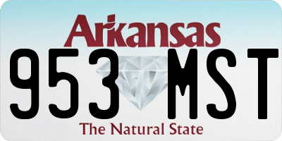 AR license plate 953MST