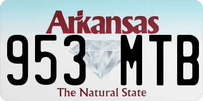 AR license plate 953MTB