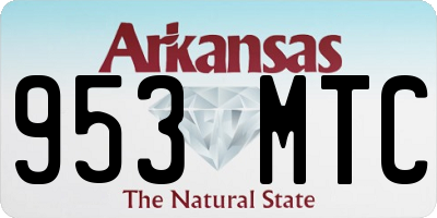 AR license plate 953MTC