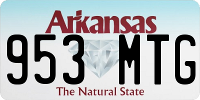 AR license plate 953MTG