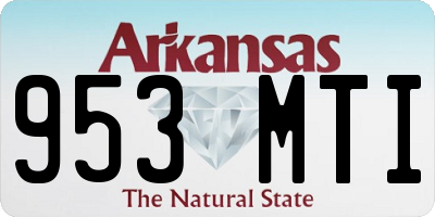 AR license plate 953MTI