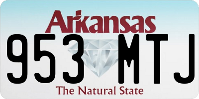 AR license plate 953MTJ
