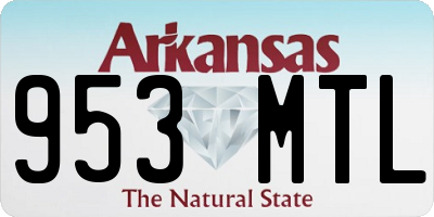 AR license plate 953MTL