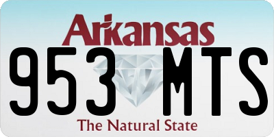 AR license plate 953MTS