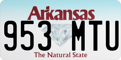 AR license plate 953MTU