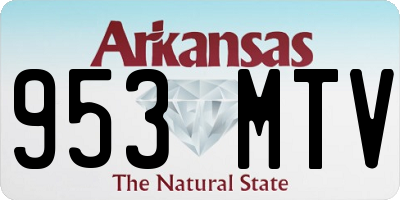 AR license plate 953MTV