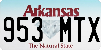 AR license plate 953MTX