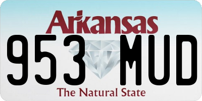 AR license plate 953MUD
