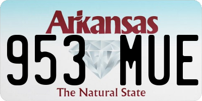 AR license plate 953MUE