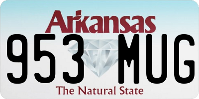AR license plate 953MUG