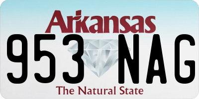 AR license plate 953NAG