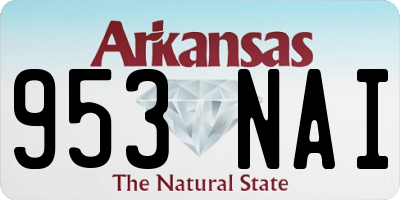 AR license plate 953NAI