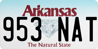 AR license plate 953NAT