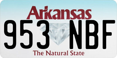 AR license plate 953NBF