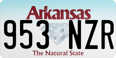 AR license plate 953NZR