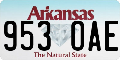 AR license plate 953OAE