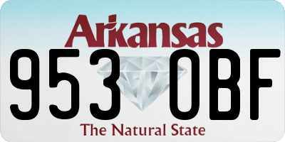 AR license plate 953OBF