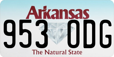 AR license plate 953ODG