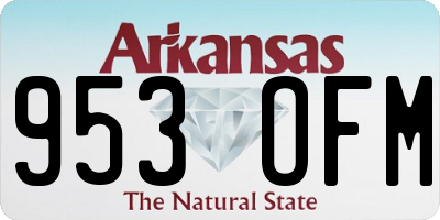 AR license plate 953OFM