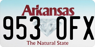 AR license plate 953OFX