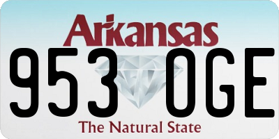AR license plate 953OGE