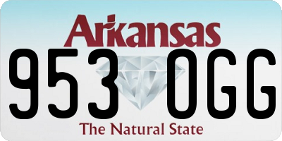AR license plate 953OGG