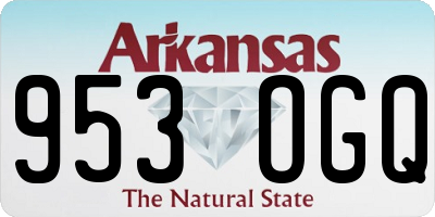 AR license plate 953OGQ